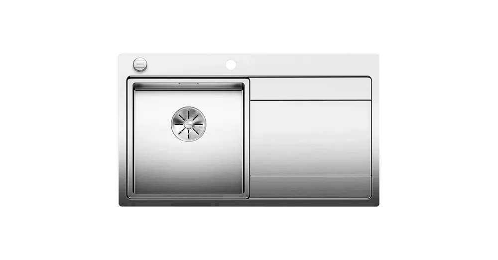Bestseller BLANCO DIVON II 45S-IF balos egymedencés, 86x51 cm-es rozsdamentes mosogató, csepegtetőtálcával 521657