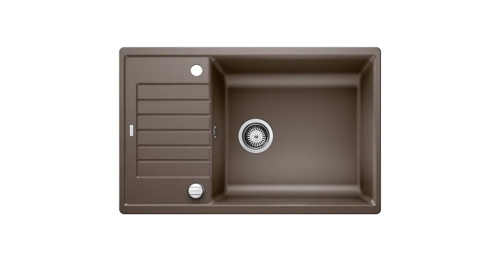 BLANCO ZIA XL 6 S Compact egymedencés, 78x50 cm-es gránit mosogató, csepegtetőtálcával, lefolyószabályozóval, kávé 523272 Gyors kiszállítás