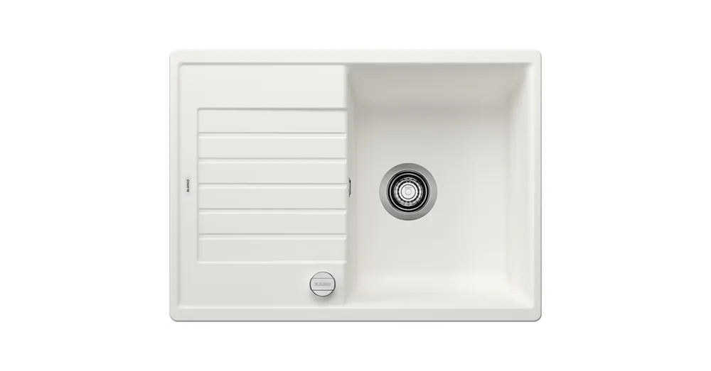 Akció BLANCO ZIA 45 S Compact egymedencés, 68x50 cm-es gránit mosogató, csepegtetőtálcával, lefolyószabályozóval, fehér 524715