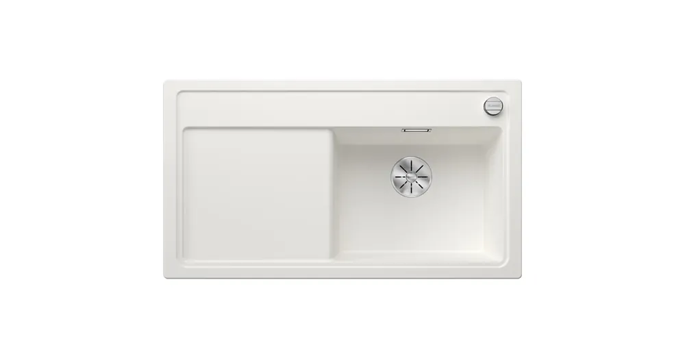Blanco Zenar 5 S-F egymedencés gránit mosogató csepegtetővel 90x50 cm, jobbos / fehér 523876 Árcsökkenés