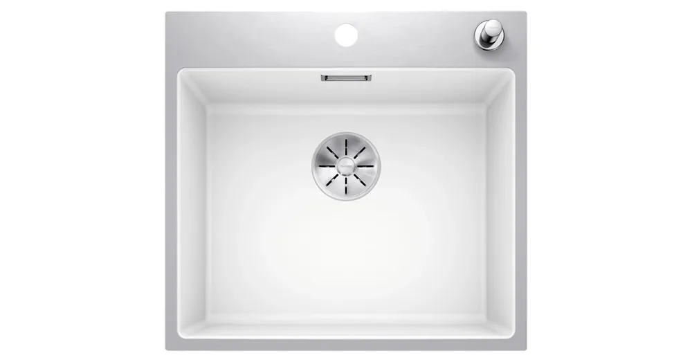 Vásárlói kedvenc Blanco Subline 550-IF/A Steelframe gránit mosogató lefolyógarnitúrával 54,5x51 cm, fehér 524112