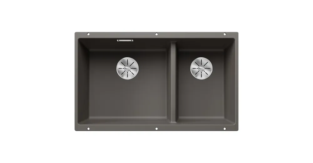 Blanco Subline 430/270-U kétmedencés gránit mosogató 75,5x46 cm balos / vulkánszürke 527350 Vásárlói kedvenc