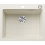 Akciós ár BLANCO PLEON 6 egymedencés, 61,5x51 cm-es gránit mosogató, lefolyószabályozóval, törtfehér 527136