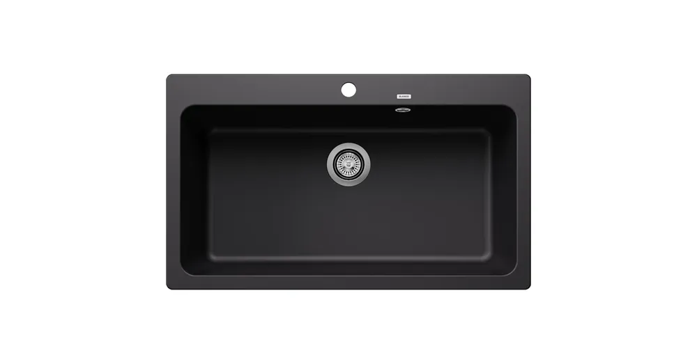 Blanco Naya XL 9 Silgranit 86x51 cm mosogató túlfolyóval és lefolyógarnitúrával, fekete 525947 Azonnali szállítás