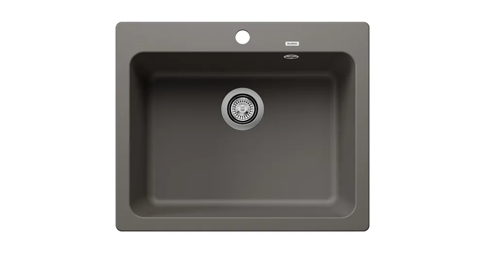 Olcsó Blanco Naya 6 Silgranit mosogató 61,5x51 cm lefolyógarnitúrával, vulkánszürke 527311