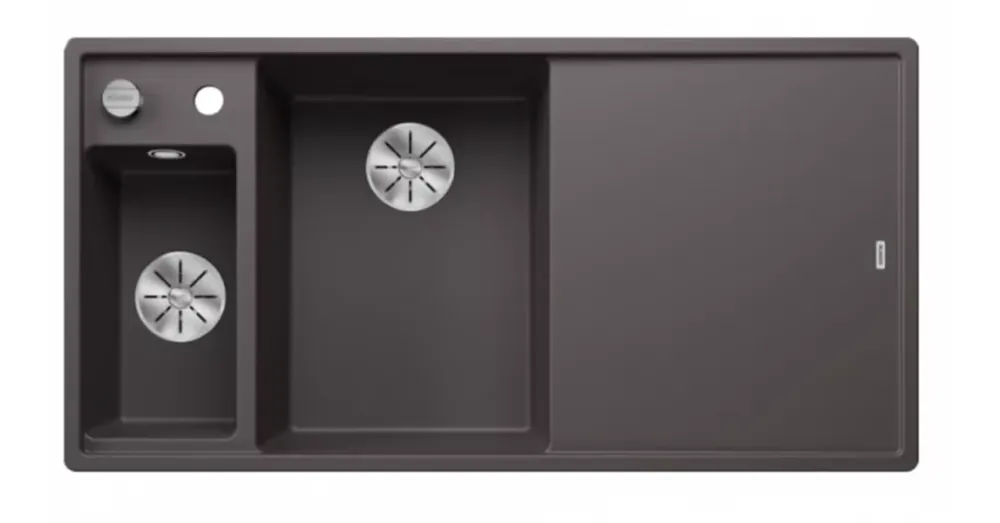 Nézd meg most Blanco Axia III 6 S két medencés gránit mosogató 100x51 cm üveg vágódeszkával, balos / palaszürke 524654