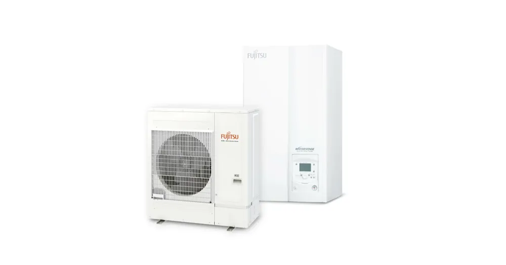 Fujitsu Waterstage Comfort WSYA100ML3 / WOYA100KLT levegő-víz osztott hőszivattyú, 1 fázisú, R32, (10,0kW) Exkluzív ajánlat