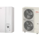 Fujitsu Waterstage Super High Power SHP 17/3F WSYK170DJ9 / WOYK170LJL levegő-víz osztott hőszivattyú, 3 fázisú, R410, (17,0kW) Outlet