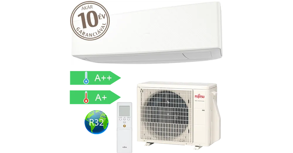 Fujitsu Design ASYG07KETE / AOYG07KETA oldalfali split klíma (2 kW) Exkluzív ajánlat