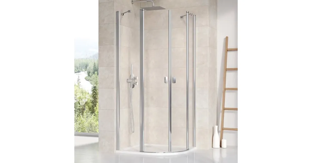 Ravak Chrome CSKK4-90 négyrészes negyedköríves zuhanykabin krómhatású kerettel, transparent edzett biztonságiüveggel 3Q170C00Z1 Nézd meg most