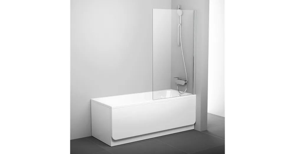 Ravak Pivot PVS1-80 egyrészes fix kádparaván KRÓMHATÁSÚ (króm+transparent) 79840C00Z1 Kedvezményes ár