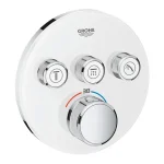 Szezonális akció GROHE Grohtherm SmartControl termosztátos színkészlet, fehér üveg 29904LS0