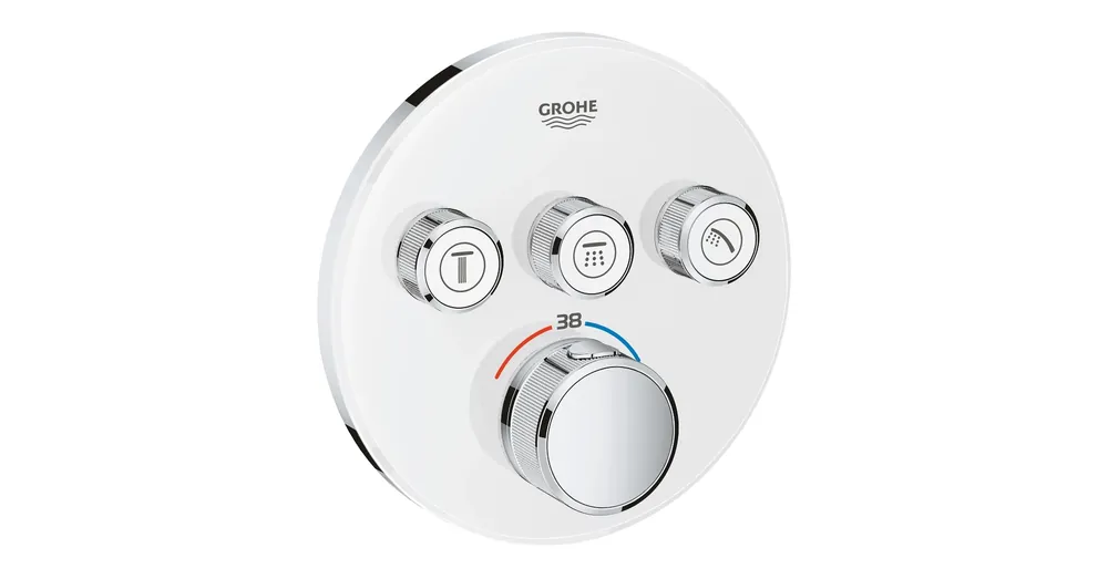 Szezonális akció GROHE Grohtherm SmartControl termosztátos színkészlet, fehér üveg 29904LS0