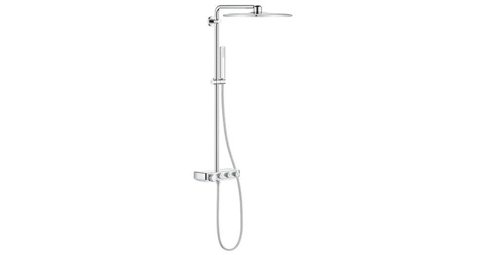 Akció GROHE Euphoria SmartControl 310 Cube Duo termosztátos zuhanyrendszer, króm színű csaptelep felső 26508000