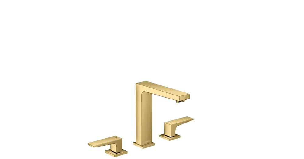 Hansgrohe Metropol 3-lyukú karos mosdócsaptelep 100 push-open lefolyóval, polírozott arany hatású 32515990 Nézd meg most