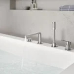 Kiárusítás Grohe Lineare 4-lyukú perembe építhető kádtöltő csaptelep, supersteel 19577 DC1 (19577DC1)