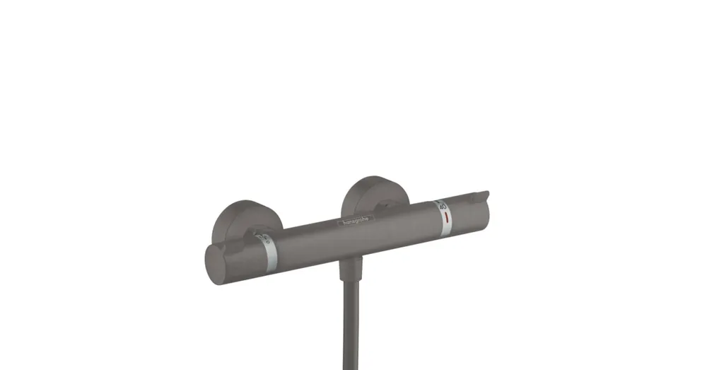 Vásárlói kedvenc Hansgrohe Ecostat termosztátos zuhanycsaptelep Comfort, szálcsiszolt fekete/króm 13116340