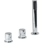 Vedd meg online Sapho GO 3 részes termosztátos kádperemre szerelhető kádtöltő csaptelep, kádbeömlő nélkül, króm (TH102)