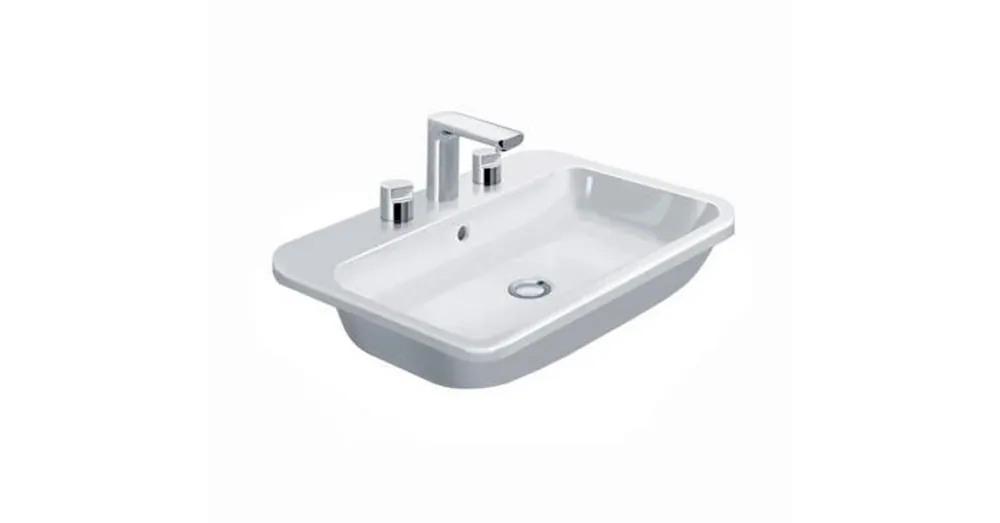 Vedd meg online Duravit Happy D.2 60x46 cm beépíthető mosdó három csaplyukkal 0483600030