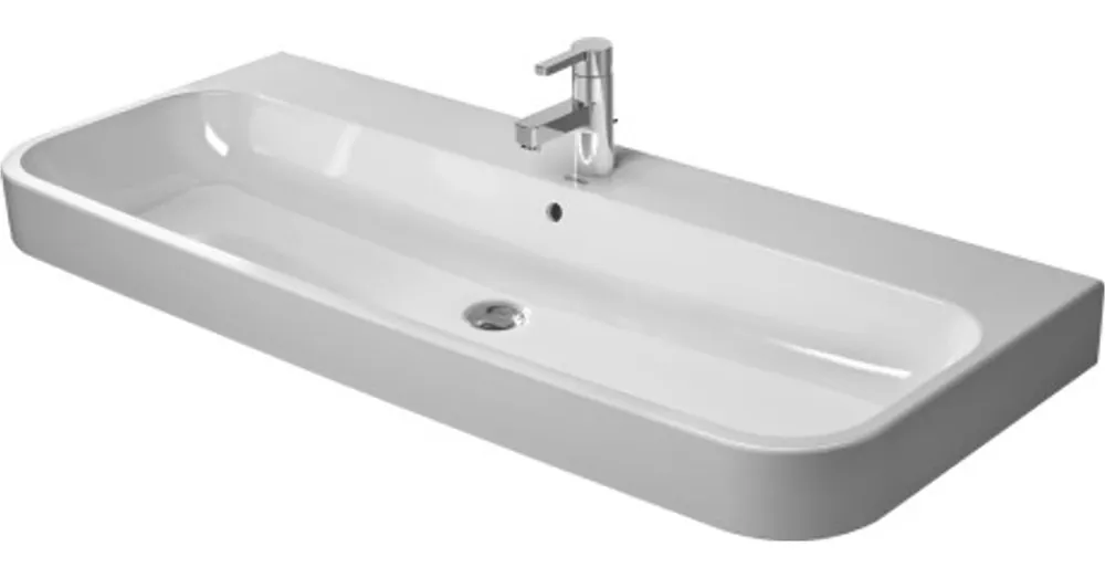 Duravit Happy D.2 120x50,5 cm bútorral aláépíthető mosdó csiszolt három csaplyukkal 2318120025 Szuper akció