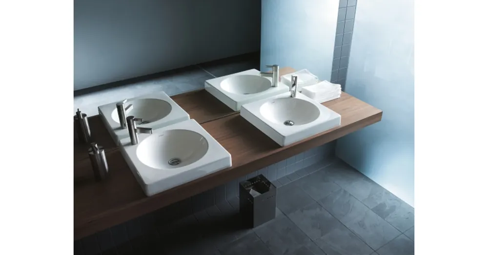 Olcsó Duravit Architec 50x50 cm ráültethető mosdó csaplyuk balra 0320500009