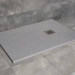 Végkiárusítás Radaway Kios F 100x80 cm szögletes öntöttmárvány zuhanytálca, szürke KF1080-52