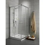 Akciós ár Radaway Dolphi Premium Plus C 90x90 szögletes zuhanykabin (90x90x190 cm, króm, Barna, #30453-01-08N)