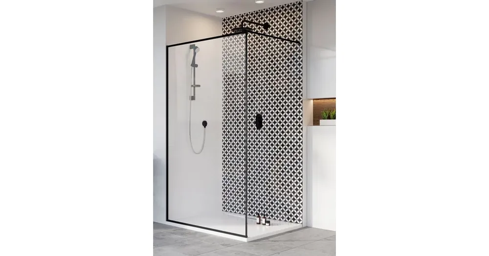 Ne maradj le Radaway Modo New Black II Frame Walk-in fekete zuhanyfal 130 cm 389134-54-56