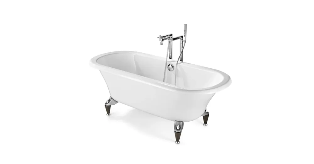 Korlátozott ajánlat Roca Classic 4 króm/bükk kádlábból álló szett - A291041001