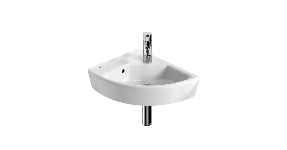 Roca Hall fali vagy pultra helyezhető sarokmosdó 35×43 cm (Balos) - A327623000 Ne maradj le