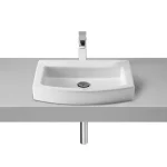 Szuper akció Roca Hall pultra ültethető mosdó előre ki nem fúrt csaplyukkal 52×44 cm - A327882000