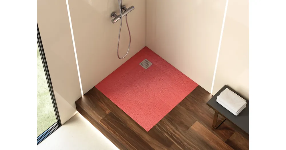 Árcsökkenés Roca Terran műgyanta zuhanytálca, csúszásgátló felülettel 1000 x 900 x 26 Coral - AP013E838401730