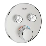 Újdonság Grohe Grohtherm SmartControl Termosztát falsík mögötti telepítéshez, 2 fogyasztóra 29119DC0