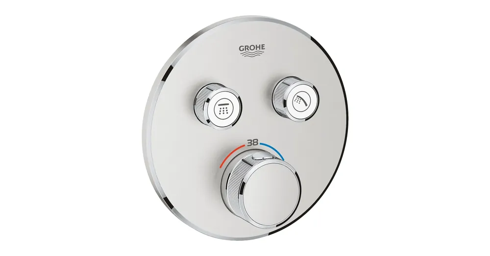Újdonság Grohe Grohtherm SmartControl Termosztát falsík mögötti telepítéshez, 2 fogyasztóra 29119DC0