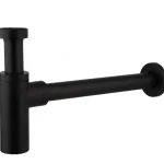 Végkiárusítás AREZZO DESIGN Round matt fekete mosdószifon AR-220B