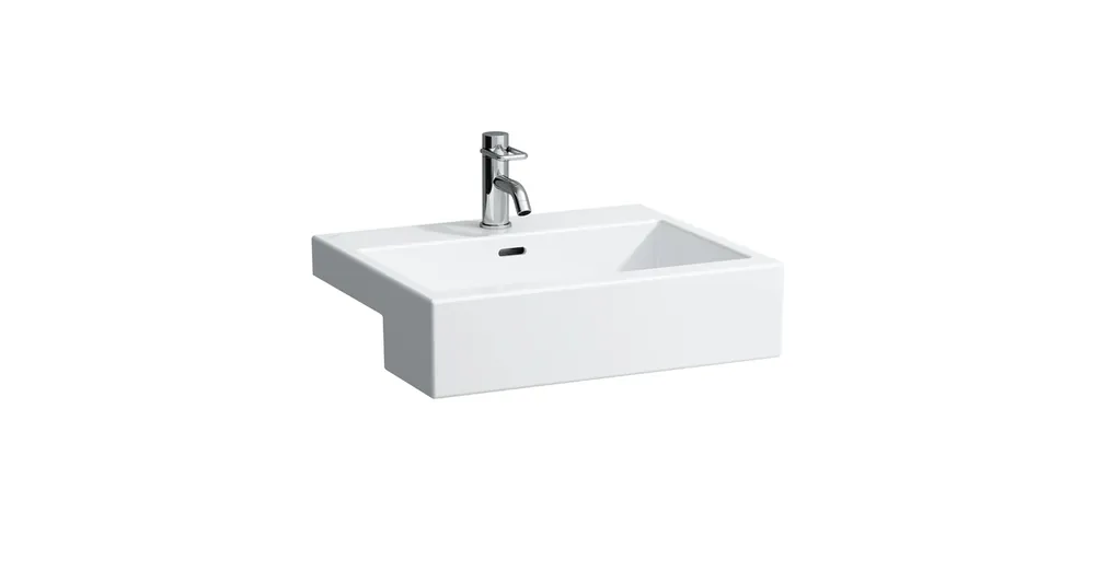 LAUFEN LIVING Félig beépíthető mosdó, egy csaplyuk, középen , Fehér H8134320001041 Azonnali szállítás