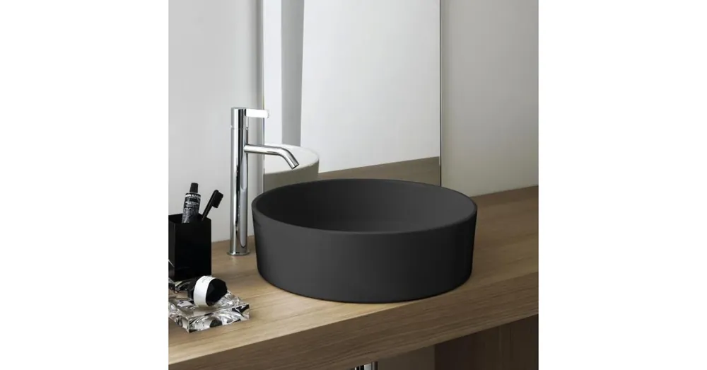 Nézd meg most LAUFEN KARTELL BY LAUFEN Mosdó tál túlfolyónyílás nélkül, csaplyuk nélkül , Fekete matt H8123317161121