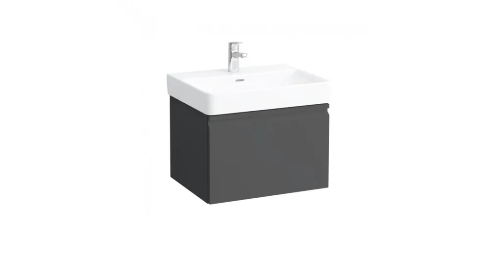 LAUFEN PRO S Alsószekrény és finoman záródó mechanizmussal, 810963 tip. mosdóhoz, 1 fiókkal, Grafit 57X39X45 - H4833710964801 Biztonságos vásárlás