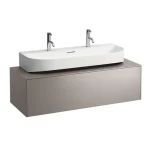 Vedd meg most LAUFEN SONAR Fiók elem, 1 fiók, 816347 csiszolt alsó felületű mosdóhoz, kivágással középen, Lakkozott titán 117.5X34X45.5 - H4054610340421