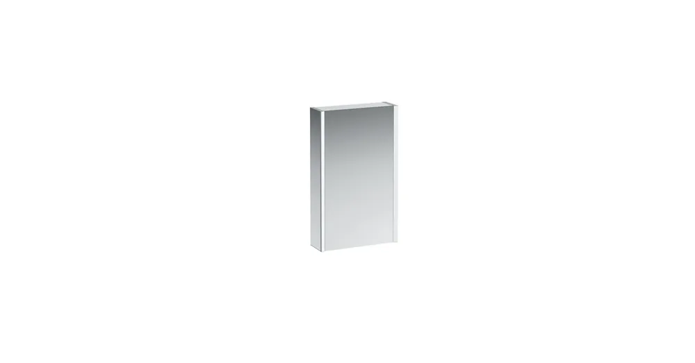LAUFEN FRAME 25 Tükrös szekrény, alumínium, 2 LED világító elemmel és alsó háttérvilágítással, Fényes fehér H4083719001451 Szuper ajánlat