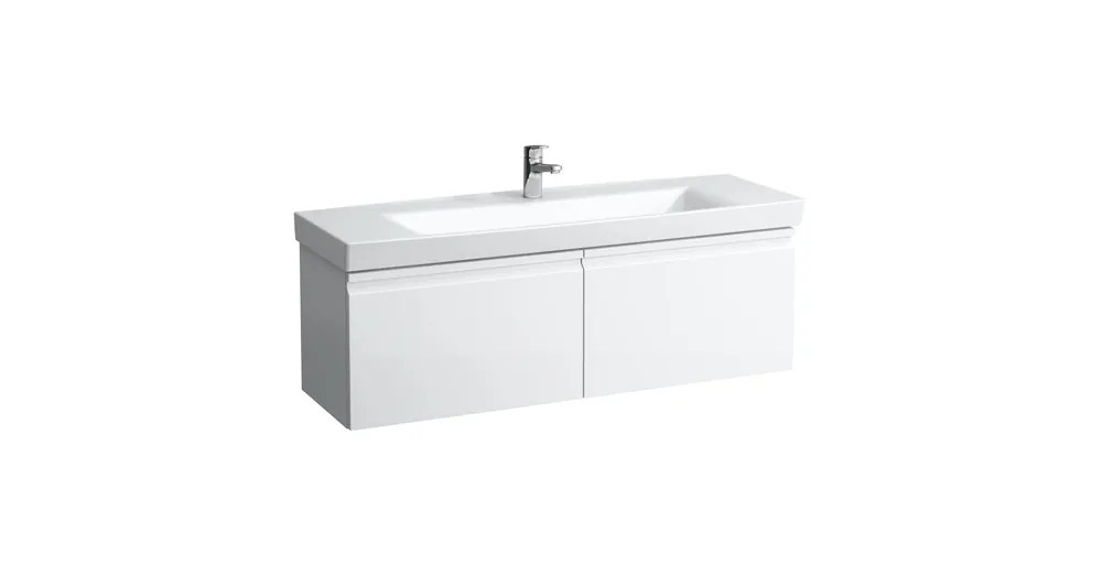 Akció LAUFEN PRO S Alsószekrény és finoman záródó mechanizmussal, 814968 tip. mosdóhoz, kettő fiókkal, Fehér 126X39X45 - H4835710964631