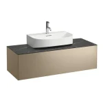 Újdonság LAUFEN SONAR Fiók elem, 1 fiók, 816341, 816342 mosdókhoz, kivágással középen, Arany és Nero Marquina 117.5X34X45.5 - H4054510341401