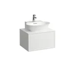 Újdonság LAUFEN THE NEW CLASSIC Fiók elem 600, 1 fiók, kivágással középen, 816852 kézmosóhoz, Fényes fehér 57.5X34.5X45.5 - H4060030856311
