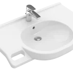 Outlet Villeroy & Boch O.novo Vital 80x55 cm mosdó csaplyukkal, túlfolyóval 4120 80 01 (41208001)
