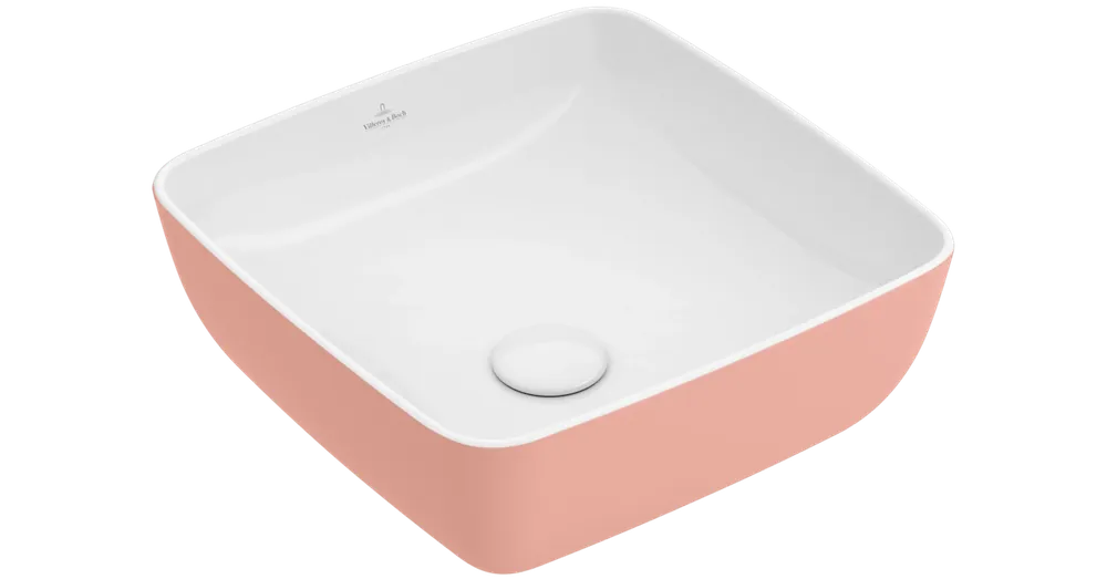 Végkiárusítás Villeroy & Boch Artis 41x41 cm ráültethető mosdó Powder 4178 41 BCT0 (417841BCT0)