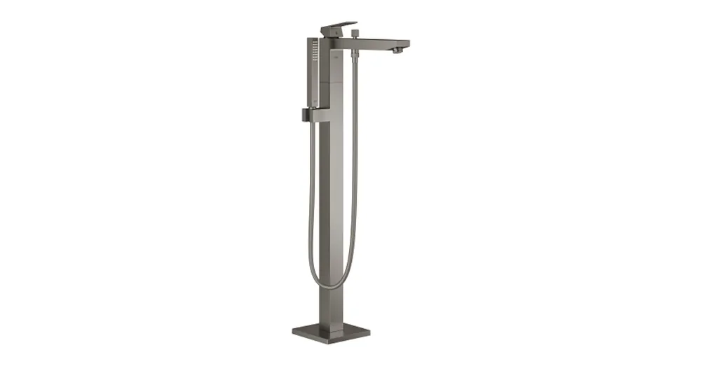 Grohe Eurocube Egykaros kádtöltő csaptelep 1/2″, padlóra szerelhető matt hard grafit 23672AL1 Biztonságos vásárlás