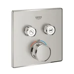 Népszerű Grohe Grohtherm SmartControl Termosztát falsík mögötti telepítéshez, 2 fogyasztóra, matt szuperacél 29124DC0