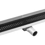 Vedd meg online SAPHO GELCO MANUS INOX padlóösszefolyó ONDA rosttal, fal éléhez, 650x112x55mm, fekete (GMO22B)