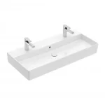 Vedd meg most Villeroy & Boch Memento 2.0 100 x 47 cm-es mosdó 2 csaplyukkal Stone White CeramicPlus felülettel - 4A221LRW