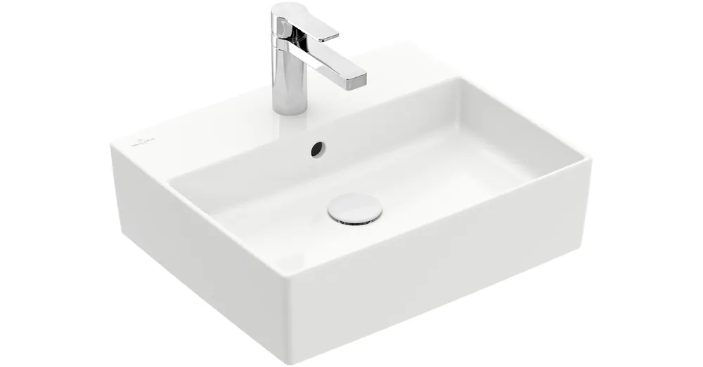 Ne maradj le Villeroy & Boch Memento 2.0 60 x 42 cm-es mosdó 1 csaplyukkal Stone White CeramicPlus felülettel túlfolyó nélkül - 4A226LRW